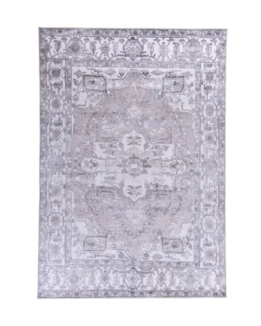 Tapis vintage tissé plat - beige 070x140 cm