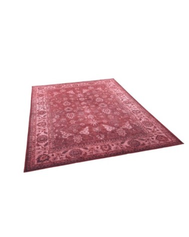 Tapis floral tissé plat - rouge 070x140 cm