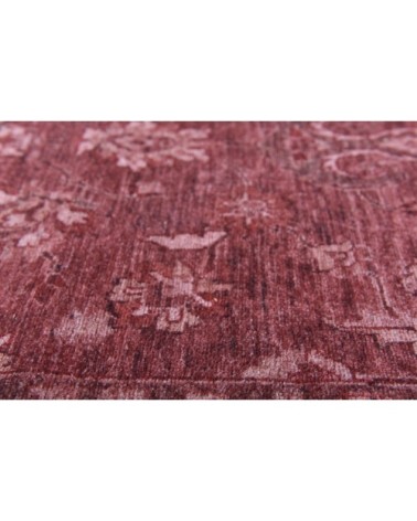 Tapis floral tissé plat - rouge 070x140 cm