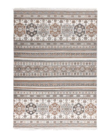 Tapis salon, noué main, 100% laine naturelle - naturel 060x090 cm