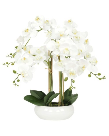 Orchidées artificielles blanche 55cm