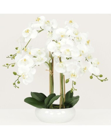 Orchidées artificielles blanche 55cm