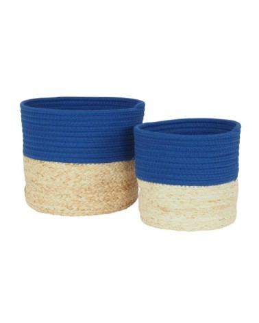 Cache-pots lot de 2 en coton 25cm