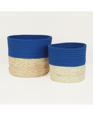 Cache-pots lot de 2 en coton 25cm