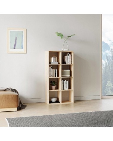 Etagère 4x2 cases en bois massif