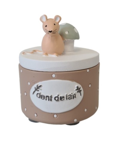 Petite boîte taupe à dents de lait