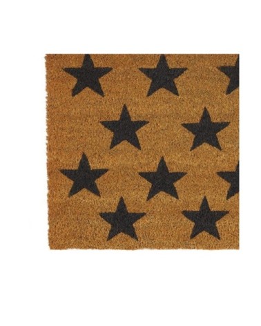 Paillasson coco étoiles 60x40x1,5cm