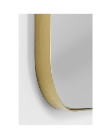 Miroir en acier doré 94x64