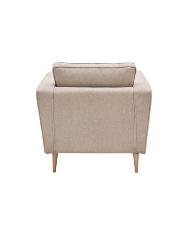 Fauteuil 1 place en tissu crème