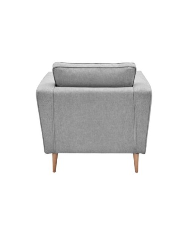 Fauteuil 1 place en tissu gris