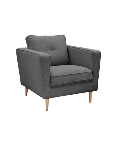 Fauteuil 1 place en tissu anthracite