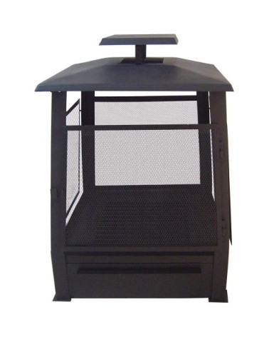 Cheminée d'extérieur pagode chauffe terrasse grillagé