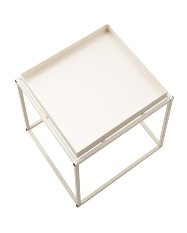 Table d'appoint CAMBRIDGE 40x40x44cm crème