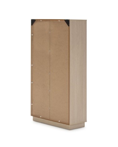 Étagère bibliothèque 150x80cm, couleur chêne et gris