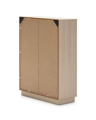 Étagère bibliothèque 110x80 cm, couleur chêne et gris