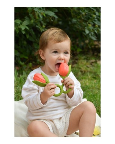 Anneau de dentition Theo la tulipe
