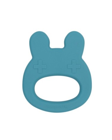 Anneau de dentition en silicone lapin  Bleu