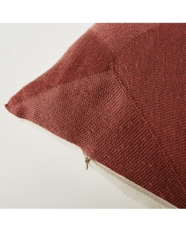 Coussin brodés écrus, jaunes, terracotta 30x50