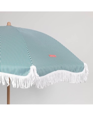 Grand Parasol Rayé Polyester 210x180cm Vert