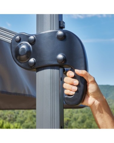 Parasol déporté inclinable gris D3m