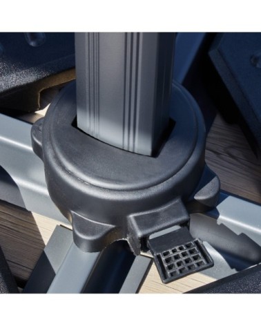 Parasol déporté inclinable gris D3m