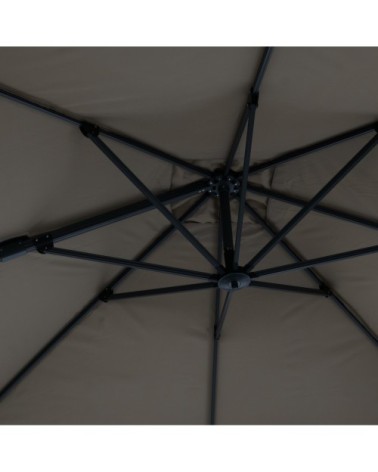 Parasol déporté inclinable marron D3m