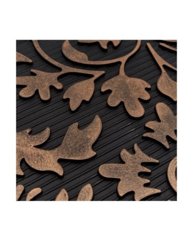 Paillasson caoutchouc welcome fleurs 75x45x1cm