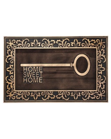 Paillasson caoutchouc clef home sweet home 75x45x0,7cm