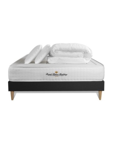 Pack matelas sommier kit 200x200 oreiller couette