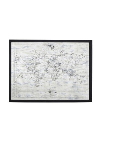 Tableau en verre imprimé carte du monde 121x91