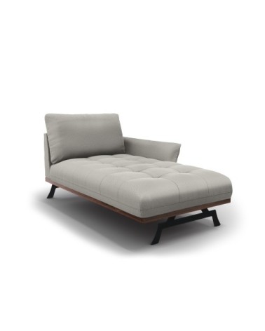 Méridien 1 place en tissu structuré gris clair