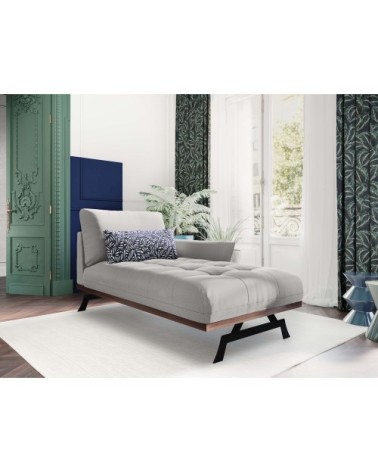 Méridien 1 place en tissu structuré gris clair