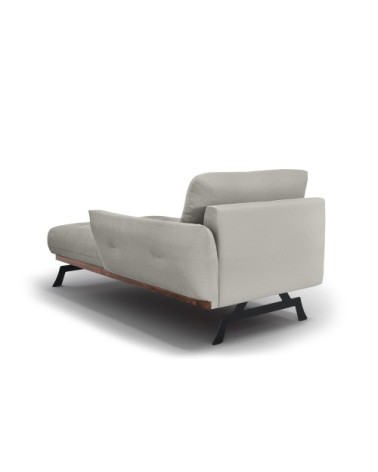 Méridien 1 place en tissu structuré gris clair