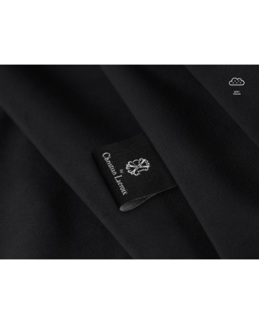 Canapé d'angle 4 places en velours noir