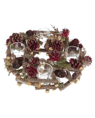 Bougeoir de Noël rouge