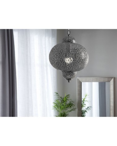 Lampe suspension en nickel
