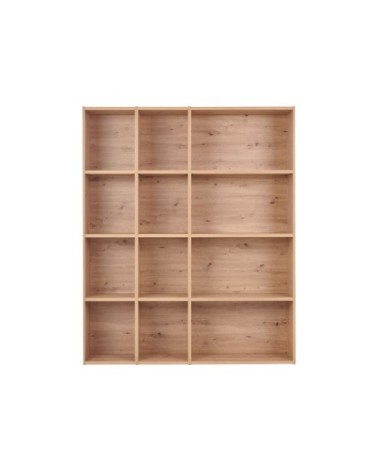 Bibliothèque 9 étagères effet bois