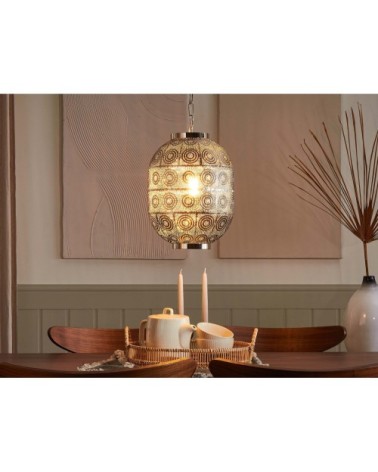 Lampe suspension en nickel
