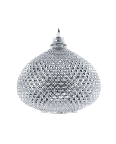 Lampe suspension argentée