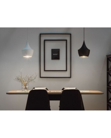 Lampe suspension blanc et doré