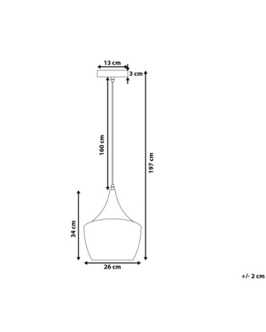 Lampe suspension blanc et doré