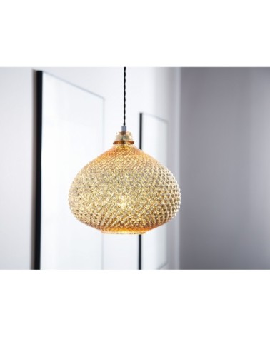 Lampe suspension dorée