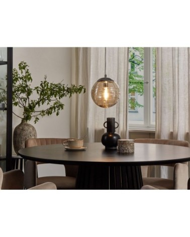 Lampe suspension jaune doré