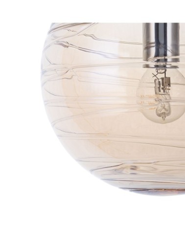 Lampe suspension jaune doré