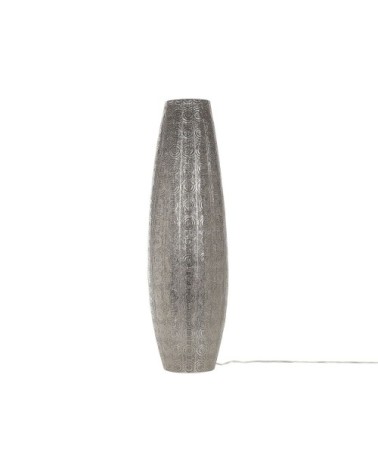 Lanterne de sol marocaine en métal argenté