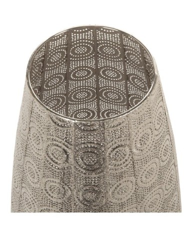 Lanterne de sol marocaine en métal argenté