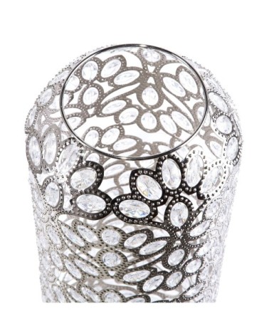 Lanterne de sol marocaine argentée