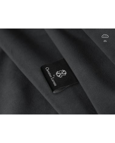 Canapé d'angle 4 places en velours gris foncé