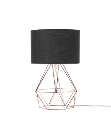 Lampe à poser noire et cuivrée