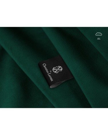 Canapé d'angle 5 places en velours vert bouteille